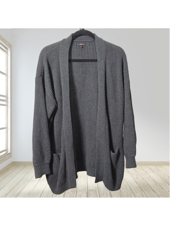 Quince Sweaters - Quince Mongolian Cashmere Open Cardigan Sweater Women's M Charcoal Gray